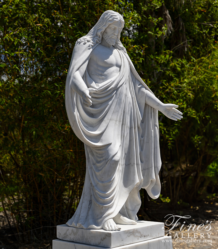 Search Result For Marble Statues  - White Marble Jesus Christ Statue - MS-923